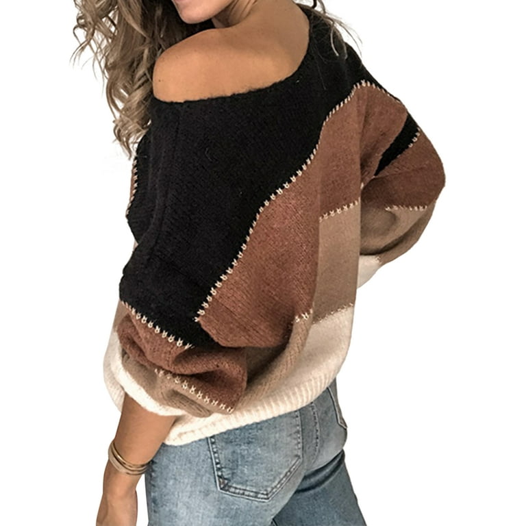 Striped O-neck Long Sleeve Loose Sweater Striped O-neck Long Sleeve Loose Sweater