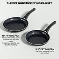 thumbnail image 6 of GPED 2 PCS Non-Stick Frying Pan Set, 9.5”, 11” Tri-Ply Skillet with Induction Bottom, Aluminum Cooking Skillet Pans Set, Compatible with All Stovetops (Black), 6 of 7