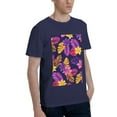 thumbnail image 2 of Bingfone Purple Flower Men'S Loose Fit Short-Sleeve Pocket T-Shirt, 2 of 7