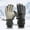 Grey, variant on haxmnou men winter thermal warm gloves slip screen gloves waterproof windproof cold weather sports bicycle gloves