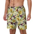 thumbnail image 2 of Xecao Lilies Flowers for Men's Swimming Trunks Swim Trunks Quick Dry Swim Shorts with Mesh Lining Funny Swimwear Bathing Suits, 2 of 9