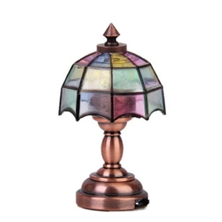 Tinksky 112 Dollhouse Miniature Umbrella Shape Lampshade LED Desk Lamp Light Tinksky 112 Dollhouse Miniature Umbrella Shape Lampshade LED Desk Lamp Light
