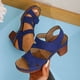 thumbnail image 2 of WILLBEST Sandalias De Playa Para Mujer, Zapatos De Verano Lisos Con Velcro, Informales, Con Punta Abierta Y Tacones Cuadrados, Cómodos, Para Playa, 2 of 7