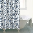 thumbnail image 3 of 72x84in Sailboat and Anchor Design Shower Curtain, Durable Chun Yafang Waterproof Polyester, Machine Washable, Plastic Hooks Included for Coastal Home Bathroom Decor, 3 of 5