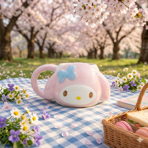 Taza Cerámica 3D My Melody Sanrio 473 ml Rosa