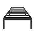 Rooflare 18'' Simple High Weight Steel Twin Metal Bed Frame, Heavy Duty for Adults, Black