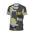 thumbnail image 6 of Wukai Cute Dinosaur Print Men's Short-Sleeved Mesh T-Shirt,Quick-Dry Short Sleeve Workout T-Shirt-Small, 6 of 8
