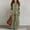 Green, variant on Blmnix Peplum Womens Dresses Western Dress Button Down Wrap Dress Petticoat Black Collared Long Sleeve Maxi Adaptable Casual Summer Dresses for Women L
