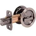 thumbnail image 3 of Stone Harbor Hardware Round Pocket Door Lock, Privacy Function, 2-3/8" Backset, Antique Nickel, 3 of 3