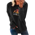 thumbnail image 2 of 2023 Mode pour Femmes Sweatshirt 50% de Réduction Mode Women Casual Imprimé Col Rond Long Sleeve Chemisier Pull-Over Tops, 2 of 6