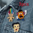 thumbnail image 2 of Broche esmaltado de dibujos animados para niños y amigos, insignias de cabeza de arcoíris, Pin de solapa de mezclilla, accesorios de joyería, regalo de Anime, Betty Boops, 2 of 4