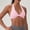 Pink, variant on Sexy Backless Workout Bras for Women with Halter Neck and Removable Pads Showcasing Crisscross Straps and Soft Fabric Yellow XXL