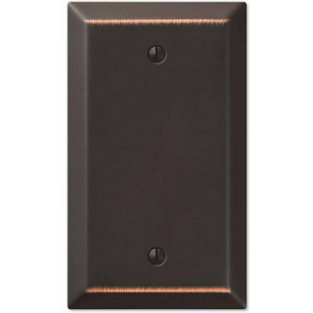 Alabaster Wall Plate - Century Aged Bronze Steel Single Blank Wallplate