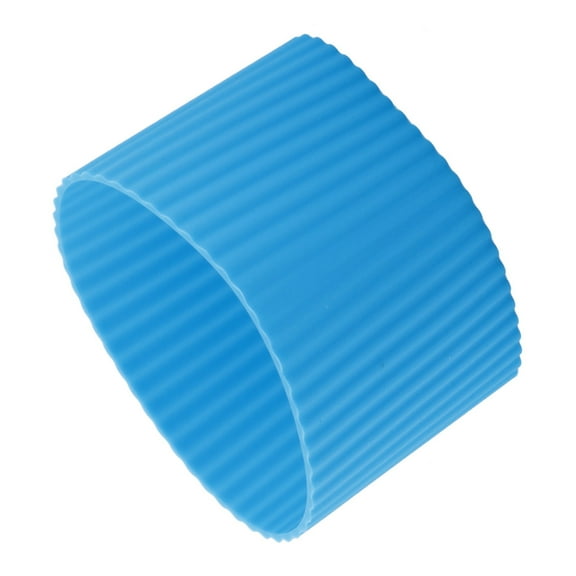 Silicone Heat Resistant Nonslip Glass Bottle Mug Cup Sleeve Protector Cover Blue