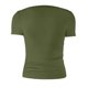 thumbnail image 3 of Camiseta de manga corta y cuello en V lisa para mujer, poliéster y spandex, estilo informal y sexy, tallas S-XL, 3 of 5