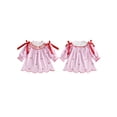 thumbnail image 2 of Loicainy Baby Toddler Girl Christmas Dress 6 12 18 24 Months 2T 3T 4T Long Sleeve Santa Embroidery Striped Dresses, 2 of 9