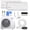 6,000 BTU + 18,000 BTU, variant on Klimaire 26,000 BTU 2-Zone 23 SEER2 Heat Pump Wall Mounted Mini Split Heat Pump System (6,000 BTU + 18,000 BTU) - R454B
