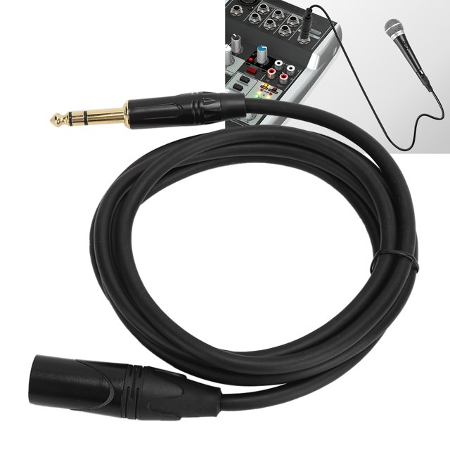 Câble XLR, Sans Perte de Signal Ni Bruit, Câble XLR Robuste 1/4 Po, pour Studio et Spectacles en Direct, avec Cordon de Ligne de Microphone à Signal Équilibré