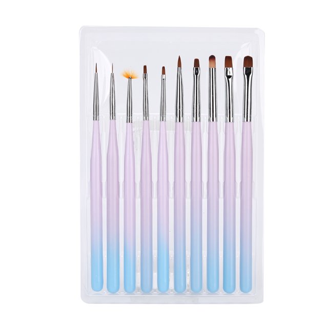 10 Pinceles Para Decoración De Uñas, Diseño Exquisito, Pincel Para Pintar Uñas, Bolígrafo De Gel UV ZAQW Nail Brush
