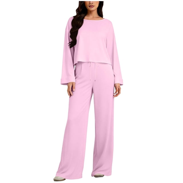 TaTaai Women Solid Cotton Linen Drawstring Waist Wide Straight Leg Capri Pants with Pockets Loose Casual Ladies Fitness Daily Lounge Wear Breathable No Fading Stylish Comfortable Trousers Gift