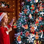 BEEPRINCESS Christmas Ornaments,12-Piece Gingerbread Man Ornaments for Christmas Tree Decorations, 3 inch