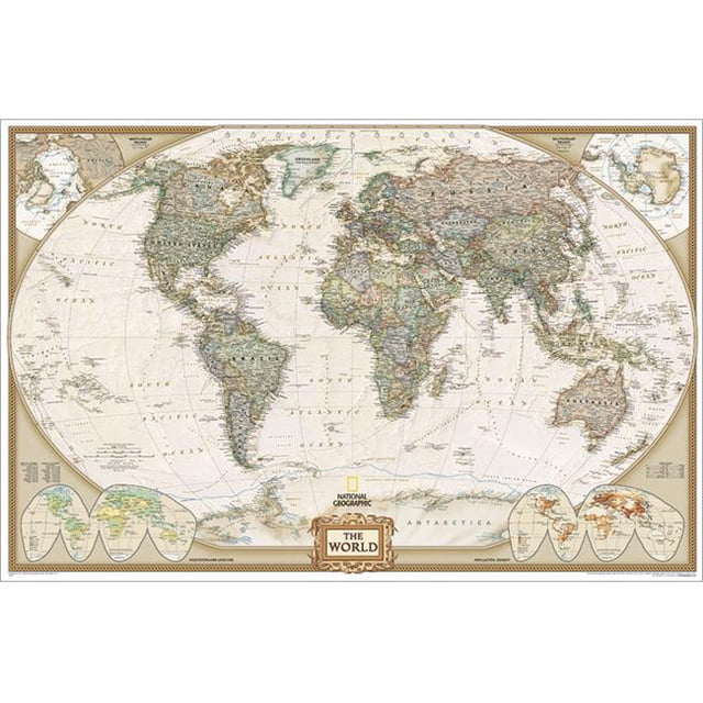 National Geographic RE00622086 World Executive - Enlarged Map