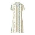 thumbnail image 4 of Levmjia Women Floral Dress V-Neck Short Sleeve Summer Casual Loose Fit Comfortable Cotton Maxi Dress For Vacation Beach Party Multi Color Option, 4 of 6