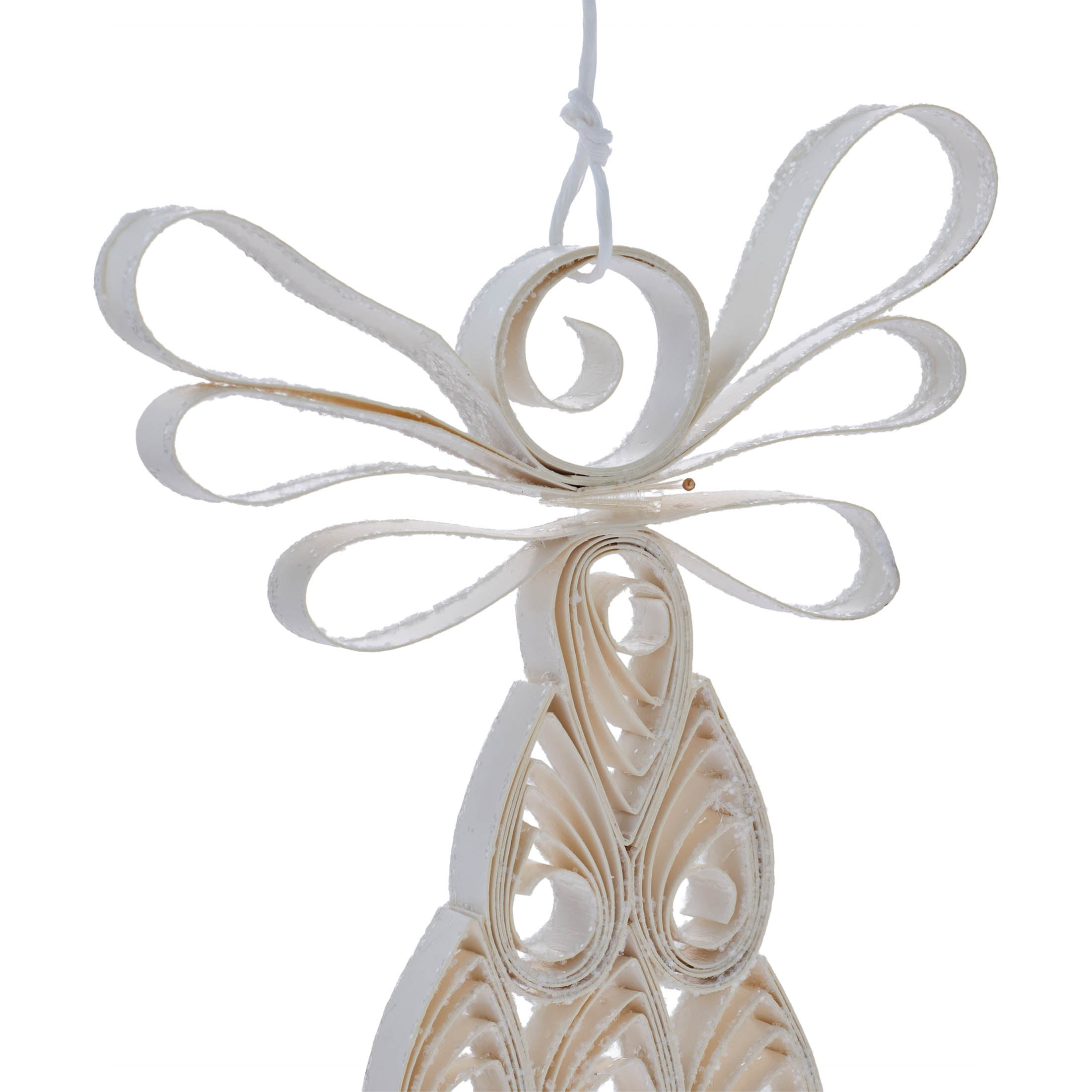 White Paper Angel Christmas Ornament, 6", by Holiday Time