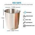 thumbnail image 2 of 5 vasos de acero inoxidable para beber, apilables, de metal cepillado, para enfriar cerveza, para viajes y acampadas, 2 of 8