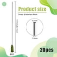thumbnail image 2 of 20 agujas dispensadoras de punta roma de 14G con conector Luer Lock, de acero inoxidable de 4,6 pulgadas, color verde oliva oscuro, para dispensación de líquidos industriales., 2 of 7