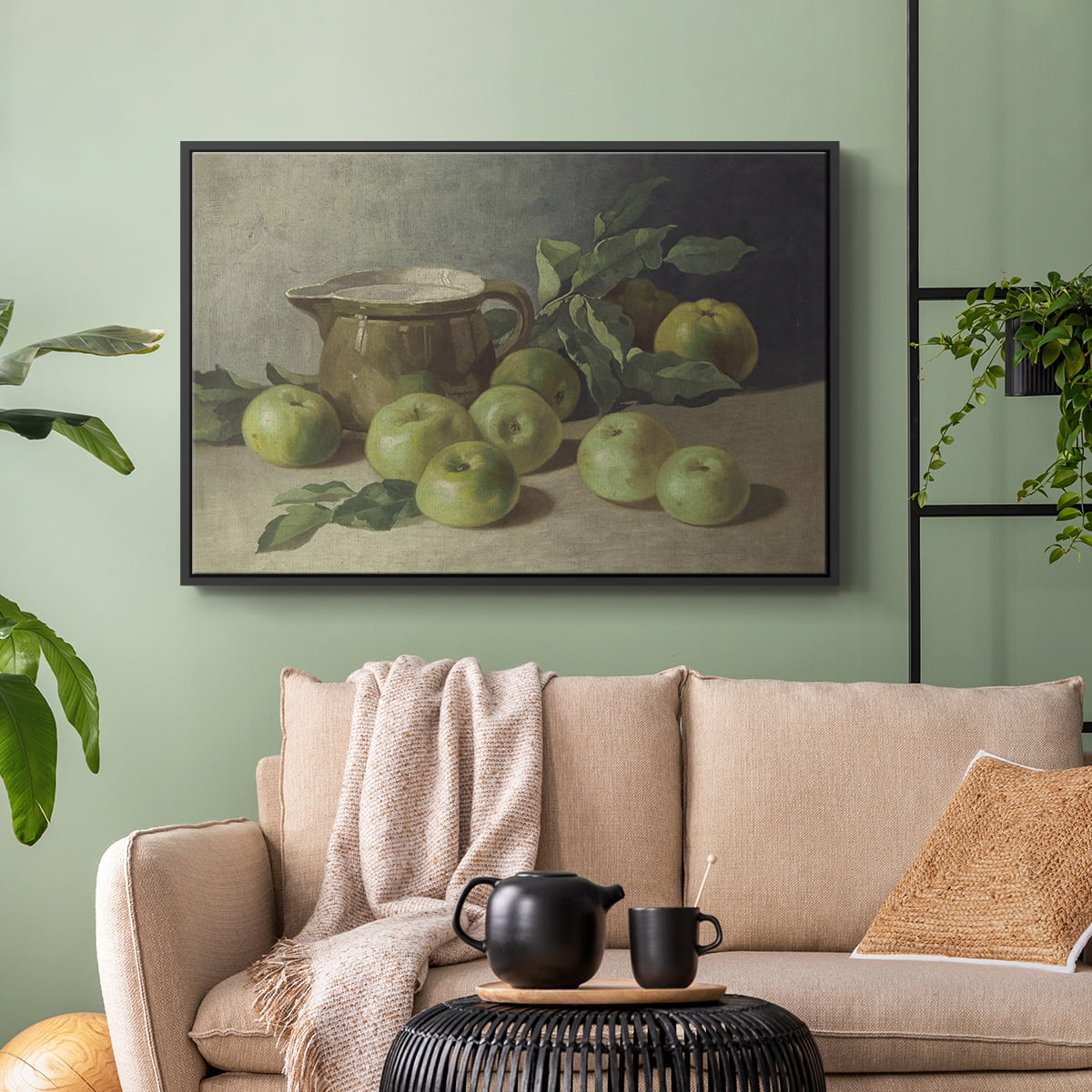 Vintage Botanical Print-LXXXVI By Wexford Home Framed in Black Wood Gallery Wrapped Canvas 27 in. x 41 in.