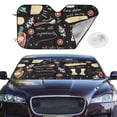 thumbnail image 3 of Lsque Vegetable Quiche Car Windshield Sun Shade | Accordion Folding Style Auto Shade for Car Truck SUV Van | Blocks UV Rays Sun Visor Protector | Medium, 3 of 7