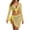 Yellow, variant on Kaemgyyd Women's 4 Piece Swimsuits with Matching Wrap Skirt Halter Swim Top Bikin Bottom with Long Sleeve Cover Ups Bathing Suit
