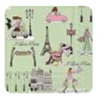 thumbnail image 1 of Serviettes de Cocktail J'aime Paris 20 Plis, 1 of 2
