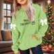 thumbnail image 5 of Camiseta de manga larga con lazo para niños, cuello redondo liso, parte superior lisa, adecuada para niños y niñas, sudadera con capucha para niñas, parte superior de poliéster, 5 of 6