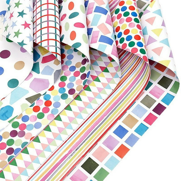 JLFNYA Christmas Wrapping Paper, 28" x 20" Wrapping Paper Christmas, Double-Sided Watercolor Series Wrapping Paper, Holiday Wrapping Paper, Birthday Wrapping Paper, Christmas Gift, 1 Sheet