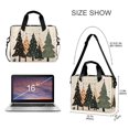 thumbnail image 3 of FORMRS 16" Laptop Bag Carrying Sleeve Case with Handle Travel Shoulder Briefcase, Beige Christmas Trees, 3 of 8