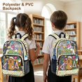 thumbnail image 3 of Xoenoiee Capybara Pencil Ruler Brush Print Transparent Clear Backpack for Girls PVC School Bag with Handle Transparent School Bookbag Daypack with Zipper Pocket for Camping Outdoor Travel Sports, 3 of 7