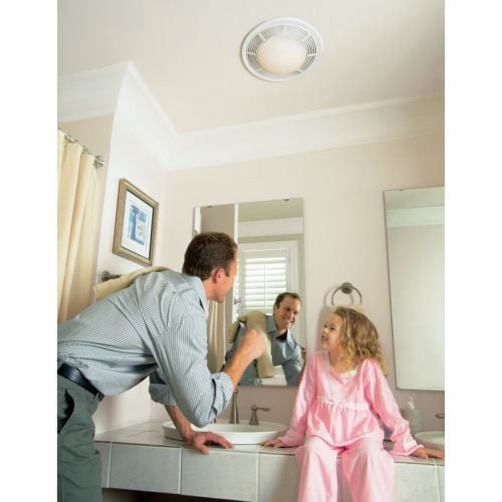 Broan-NuTone 8664RP 100 CFM 3.5 Sones Fan, Light, Round White Grille with  Glass Lens - White Polymeric - Walmart.com