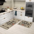 thumbnail image 4 of Farmhouse Kitchen Mats for Floor 2 Piece, The Kitchen is The Heart of The Home Grey Rustic Kitchen Rugs Decor Sets of 2 Non Slip Washable, 4 of 6