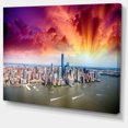 thumbnail image 2 of Colorful New York Skyline Aerial View - Modern Cityscape Canvas Art Print, 2 of 4