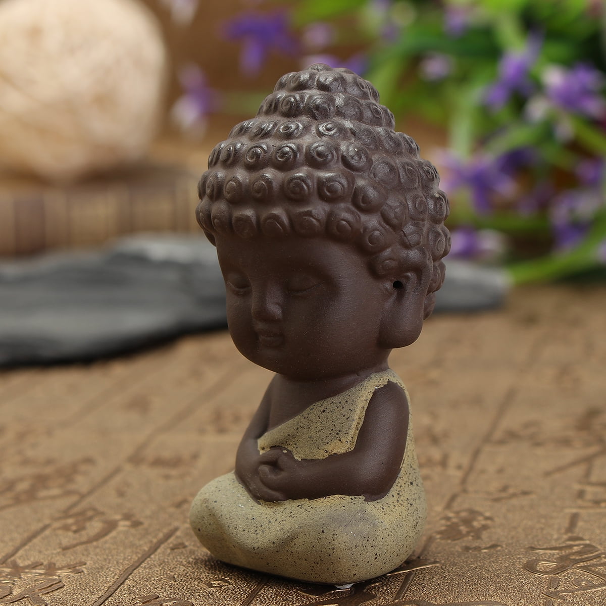 Cute small buddha statue monk figurine tathagata India Yoga Mandala
