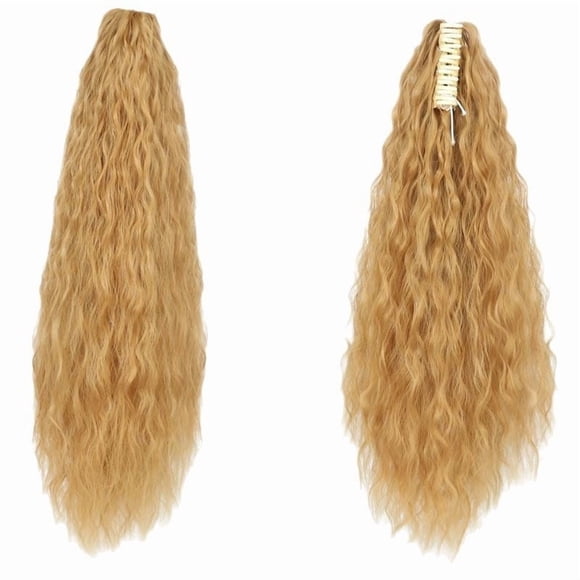 Birdeem Water Wave Ponytail, Clip-in Hair Extension with Firm Hold Clip, Ready-to-Wear Synthetic Hairpiece for Instant Volume