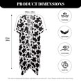 thumbnail image 6 of FKELYI Black Cow Print Womens Bikini Cover Up for Summer Open Front Cardigan Beach Cover Ups Comfy Beach Kimono Beachwear Ladies Cruise Outfits Resort Wear, 6 of 6