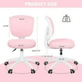 thumbnail image 3 of COSVALVE Height Adjustable Kids Study Chair Ergonomic Boys Girls Computer Chair with Wheels(Pink), 3 of 16