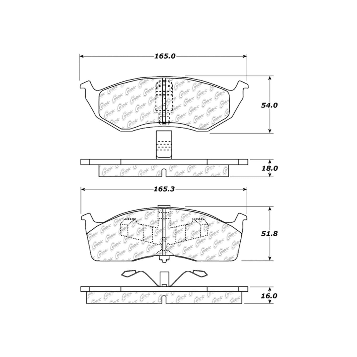 Centric Parts - Ceramic Pads