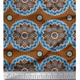 thumbnail image 2 of Soimoi polyester Crepe Fabric Mandala Ethnic Decor Fabric Printed Yard 52 Inch Wide, 2 of 3