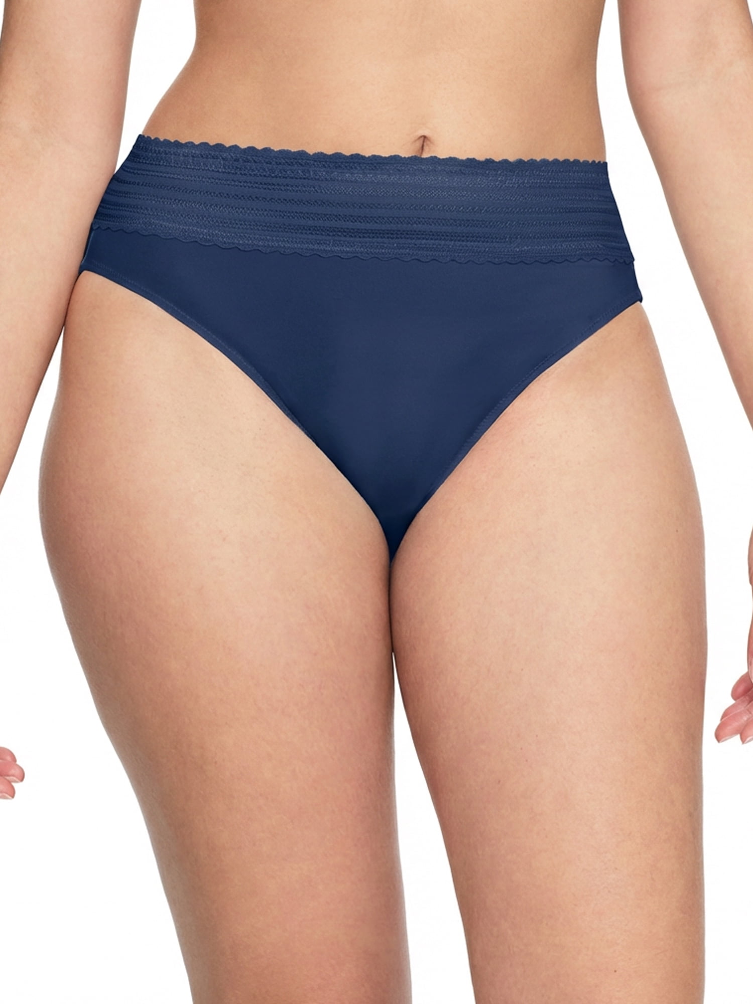 Warners® Blissful Benefits Women's Dig-Free Comfort Mid Waist Microfiber Hi-Cut with Lace 3-Pack S-3XL