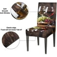 thumbnail image 5 of Red Wine Glass Grapes Dining Chair Cover Set of 4 Pack, Stretch Spandex Chair Slipcovers Washable Protector for Home Restaurant Banquet Party, 5 of 6