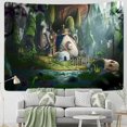 thumbnail image 1 of Quiet Kettle House Cartoon Forest Lake Wall Tapestry, 1 of 4